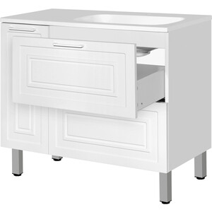 Тумба под раковину Style line Альба Люкс 90 правая, белая (ЛС-000010054)