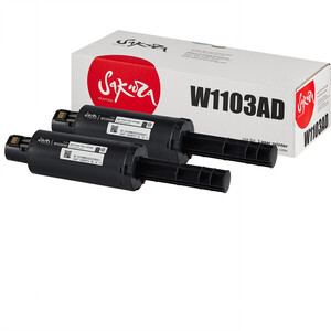 Двойной заправочный комплект тонера Sakura W1103AD черный, 2 x 2500 к.