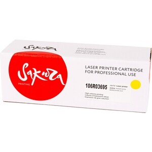Картридж Sakura 106R03695 желтый, 4300 к.