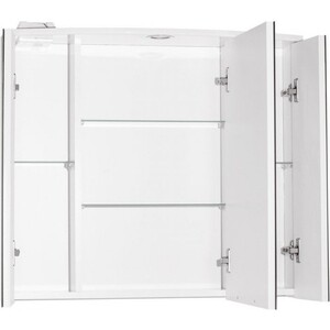 Зеркальный шкаф Style line Жасмин-2 Люкс 80 с подсветкой, белый (ЛС-000010036)