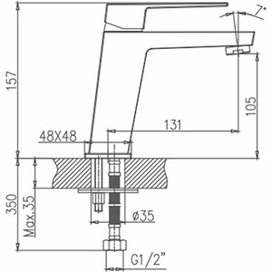 Смеситель для раковины Haiba HB191 хром (HB10191)