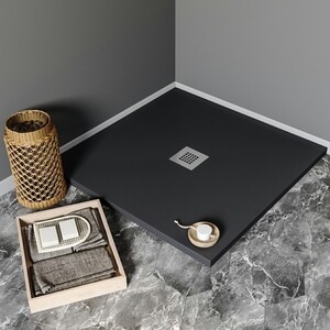 Душевой поддон Aquanet Pleasure 90х90 черный камень (258888)