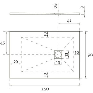 Душевой поддон Aquanet Pleasure 140х90 серый камень (258879)