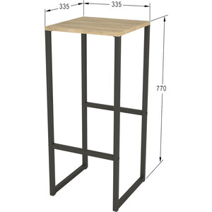 Табурет Мебелик Хайбол дуб сонома