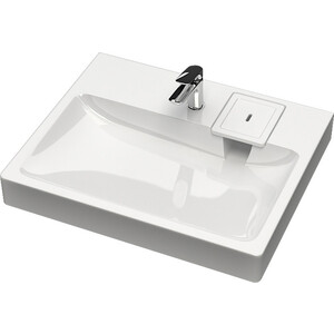 Раковина над стиральной машиной GreenStone Santi 60х50 с кронштейнами, белая (V50D1)