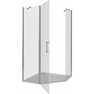 Душевой уголок Good Door Mokka PNT-100-C-WE 100х100 прозрачный, хром матовый (МК00015)