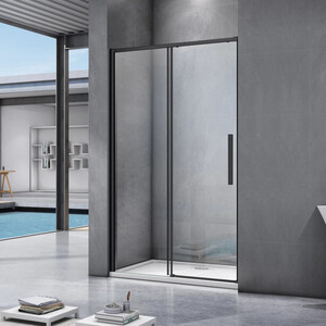 Душевая дверь Good Door Idea WTW-130-C-B 130х195 прозрачная, черный (ИД00010)