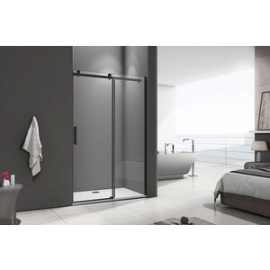 Душевая дверь Good Door Galaxy WTW-160-C-B 160х195 прозрачная, черный (ГЛ00029)