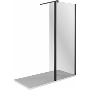 Душевая перегородка Good Door Walk-In SP2-80-C-B 80х195 прозрачная, черная (ВИ00021)