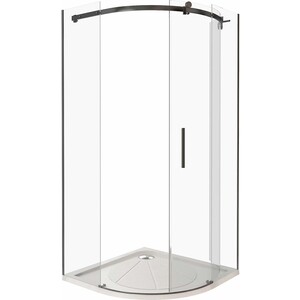 Душевой уголок Good Door Galaxy R-90-C-B 90x90 прозрачный, черный (ГЛ00016)