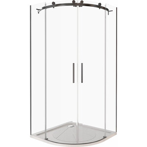 Душевой уголок Good Door Galaxy R-TD-100-C-B 100x100 прозрачный, черный (ГЛ00019)