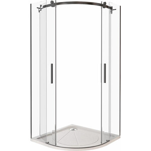 Душевой уголок Good Door Galaxy R-TD-100-C-B 100x100 прозрачный, черный (ГЛ00019)