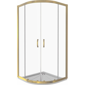 Душевой уголок Good Door Jazz R-90-C-G 90x90 прозрачный, золото (ДЖ00056)