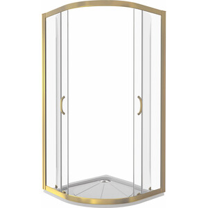 Душевой уголок Good Door Jazz R-90-C-G 90x90 прозрачный, золото (ДЖ00056)