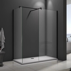 Душевой уголок Good Door Walk-In SP+SP 160х80 прозрачный, черный