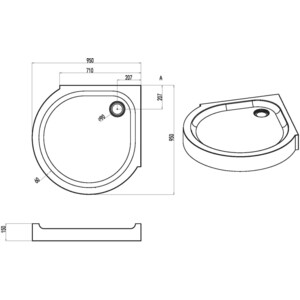 Душевой поддон Am.Pm Like Round 95x95 (W83T-333-095W)