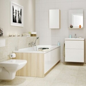 Акриловая ванна Cersanit Smart 170x80 левая, с каркасом (63350, RW-SMART*170)