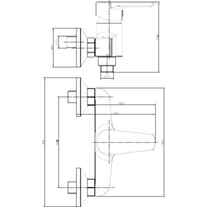 Смеситель для душа Cersanit Vero хром (63062)