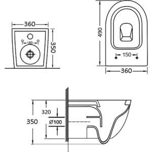 Унитаз подвесной безободковый Grossman с тонким сиденьем-микролифт, белый матовый (GR-4455MS)