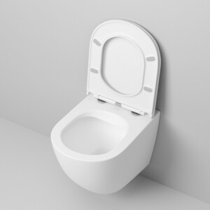 Унитаз подвесной безободковый Grossman с тонким сиденьем-микролифт, белый матовый (GR-4455MS)