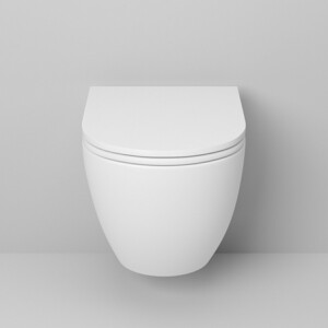 Унитаз подвесной безободковый Grossman с тонким сиденьем-микролифт, белый матовый (GR-4455MS)