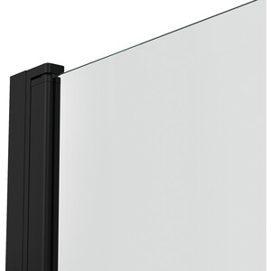 Шторка для ванны Bravat Alfa 70х150 профиль матовый черный, стекла прозрачные (BG070.1501BM)