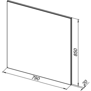 Зеркало Aquanet Lino 80 белый матовый (253907)