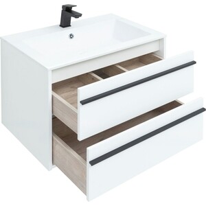 Тумба под раковину Aquanet Lino 70 белая матовая (253902)