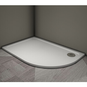 Душевой поддон Veconi Tezeo stone 100х90 левый, на каркасе, без сифона (TZ11L-10090A-01-19C3)