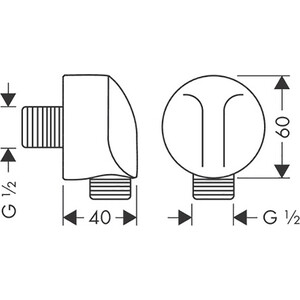 Шланговое подключение Hansgrohe FixFit Wall E черный матовый (27454670)