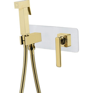 Гигиенический душ Lemark Mista с гигиеническим набором, белый/золото (LM6419WG)