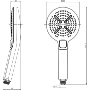 Ручной душ Lemark белый (LM8114C)