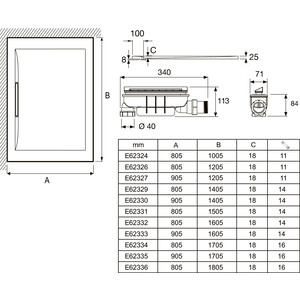 Душевой поддон Jacob Delafon Flight Pure 100х80 (E62324-00)