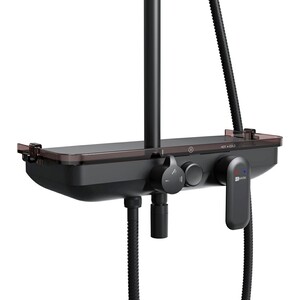 Душевая система Lemark Tropic с изливом черный (LM7012BL)