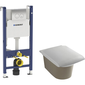 Комплект унитаза Jacob Delafon Stillness с инсталляцией Geberit, с микролифтом (E1303-00, 458.124.21.1)