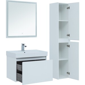 Мебель для ванной Aquanet Nova Lite 75 один ящик, белый глянец