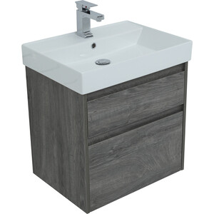 Тумба под раковину Aquanet Nova Lite 60 два ящика, дуб рошелье (242577)