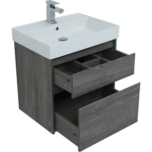 Тумба под раковину Aquanet Nova Lite 60 два ящика, дуб рошелье (242577)