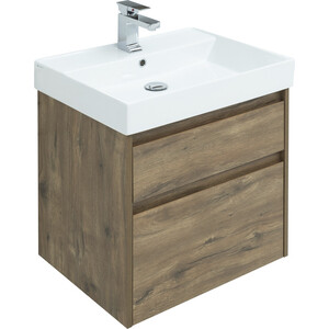 Тумба под раковину Aquanet Nova Lite 60 два ящика, дуб рустикальный (249512)