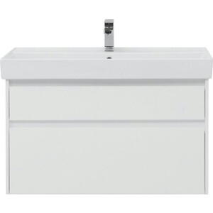 Тумба под раковину Aquanet Nova Lite 100 два ящика, белый глянец (249940)