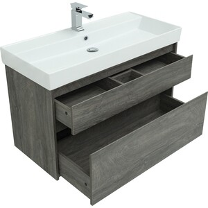 Тумба под раковину Aquanet Nova Lite 100 два ящика, дуб рошелье (249941)