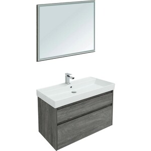 Тумба под раковину Aquanet Nova Lite 100 два ящика, дуб рошелье (249941)