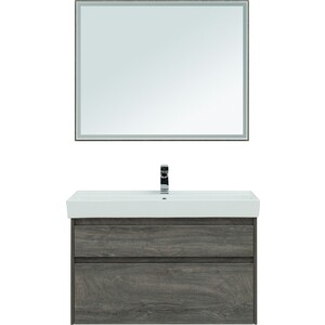 Тумба под раковину Aquanet Nova Lite 100 два ящика, дуб рошелье (249941)