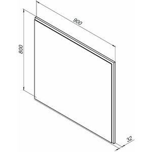 Зеркало Aquanet Nova Lite 90 с подсветкой, белый глянец (242264)