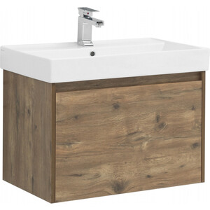 Тумба с раковиной Aquanet Nova Lite 75 один ящик, дуб рустикальный (249514, 242338)