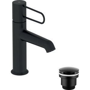 Смеситель для раковины Jacob Delafon Odeon Rive Gauche с донным клапаном, черный (E21029-BL-BL, LM8500BL)