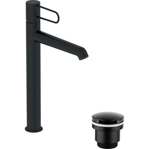 Смеситель для раковины Jacob Delafon Odeon Rive Gauche с донным клапаном, черный (E21031-BL-BL, LM8500BL)