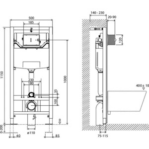Инсталляция для унитаза BelBagno BB001-120