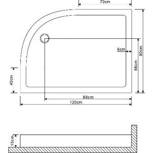 Душевой поддон Grossman Galaxy 120х90 левый (GR-41210920L)