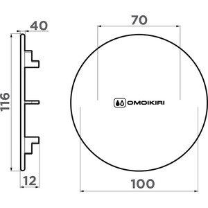Декоративная крышка сифона Omoikiri DEC-IN нержавеющая сталь (4957061)